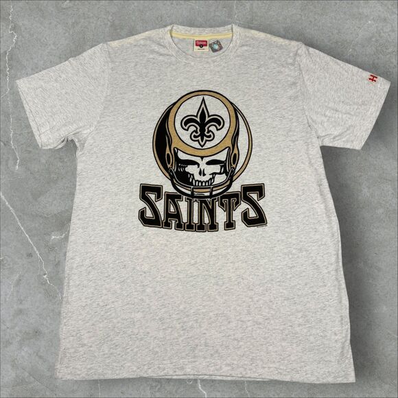 Grateful Dead x Homage Steal Your Face New Orleans Saints Cotton TShirt - Medium - Picture 1 of 8